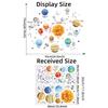 Cartoon Solar System Cosmic Planet Sun Earth Moon Wall Stickers for Kids Room Bedroom Reading Room Wall Decals School Nursery