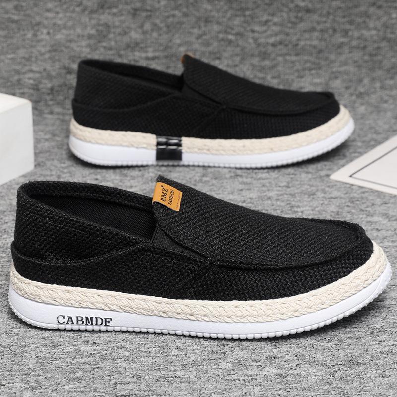 Cloth shoes men's new summer breathable fisherman shoes men's linen casual driving beanie shoes