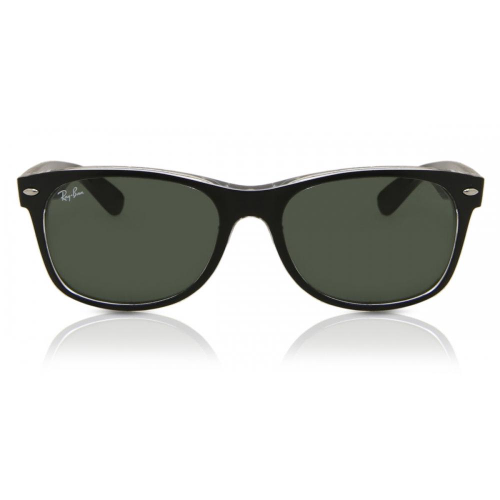 

Ray Ban Rb2132 New Wayfarer Color Mix 6052 Солнцезащитные очки унисекс Top Black On Transparent/58-18-140