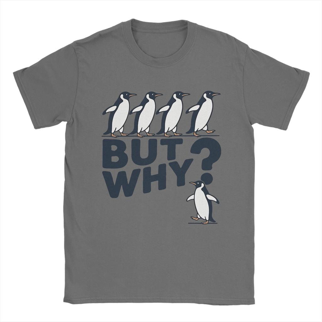 Streetwear T Shirt Beach But Why Penguin Nihilist Penguin TShirts  Pure Cotton Tshirt for Man Casual Cheap Short Sleeve Tops