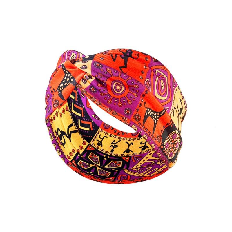 Printed Headband Sports Sweat Absorbing Elastic Tied Headband Multi-color Women Hair Bands Spot Wholesale