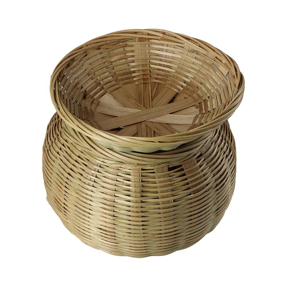 for Home Picnic Wear-resistant Decorative with Lid Wicker Tray Storage Basket Rattan Box