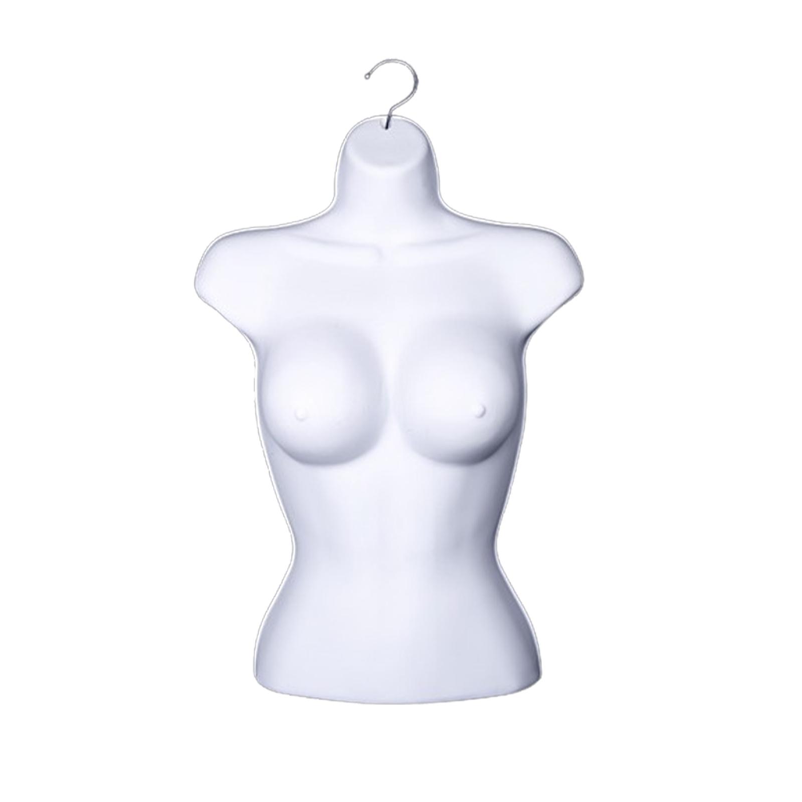 

Hanging Form with Hook,Body Torso Women Dress Form,Swimsuit Big Chest Model Pajamas Display Stand Hollow Back Mannequin Torso белый