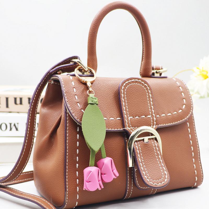 1PC Tulip Shape Clothing Accessories Ornament Exquisite Mobile Phone Pendants High-End Bag Pendants Fashion Multicolor