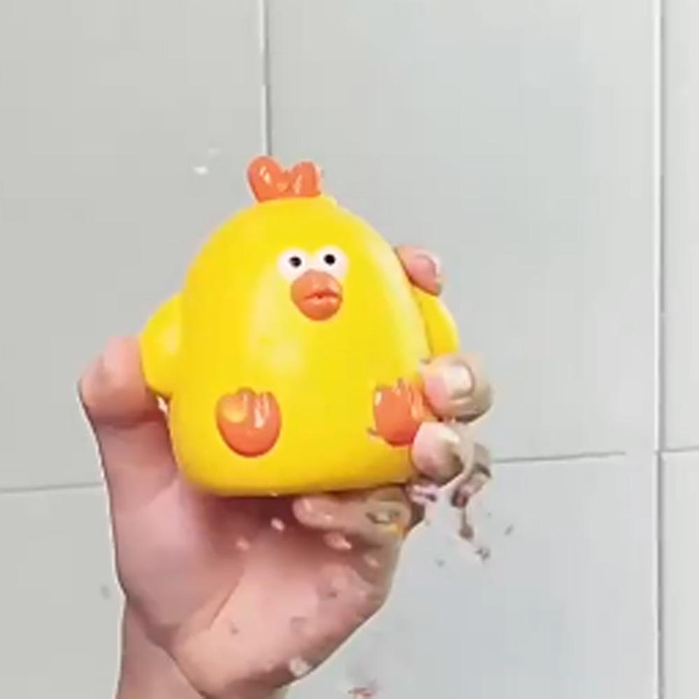 Anime Water Squirt Toy Yellow Chicken Swimming Water Toys Water Play Toys Baby Bath Toys  Bathtub