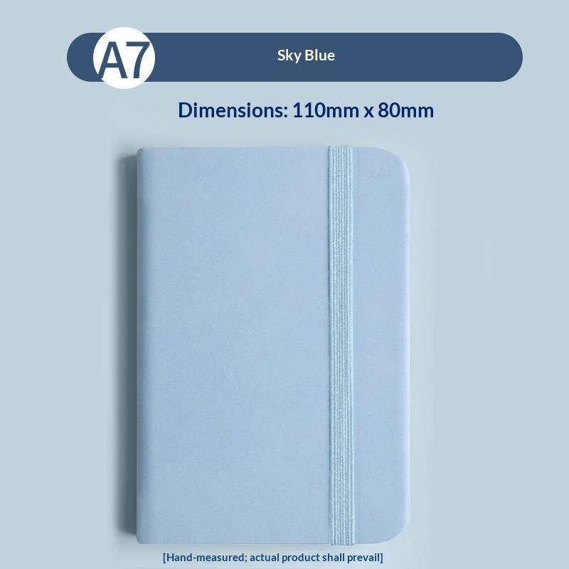 Pocket Journal Mini PU Leather Notebook 100 Sheets with Elastic Band for Teenager Diary Recording
