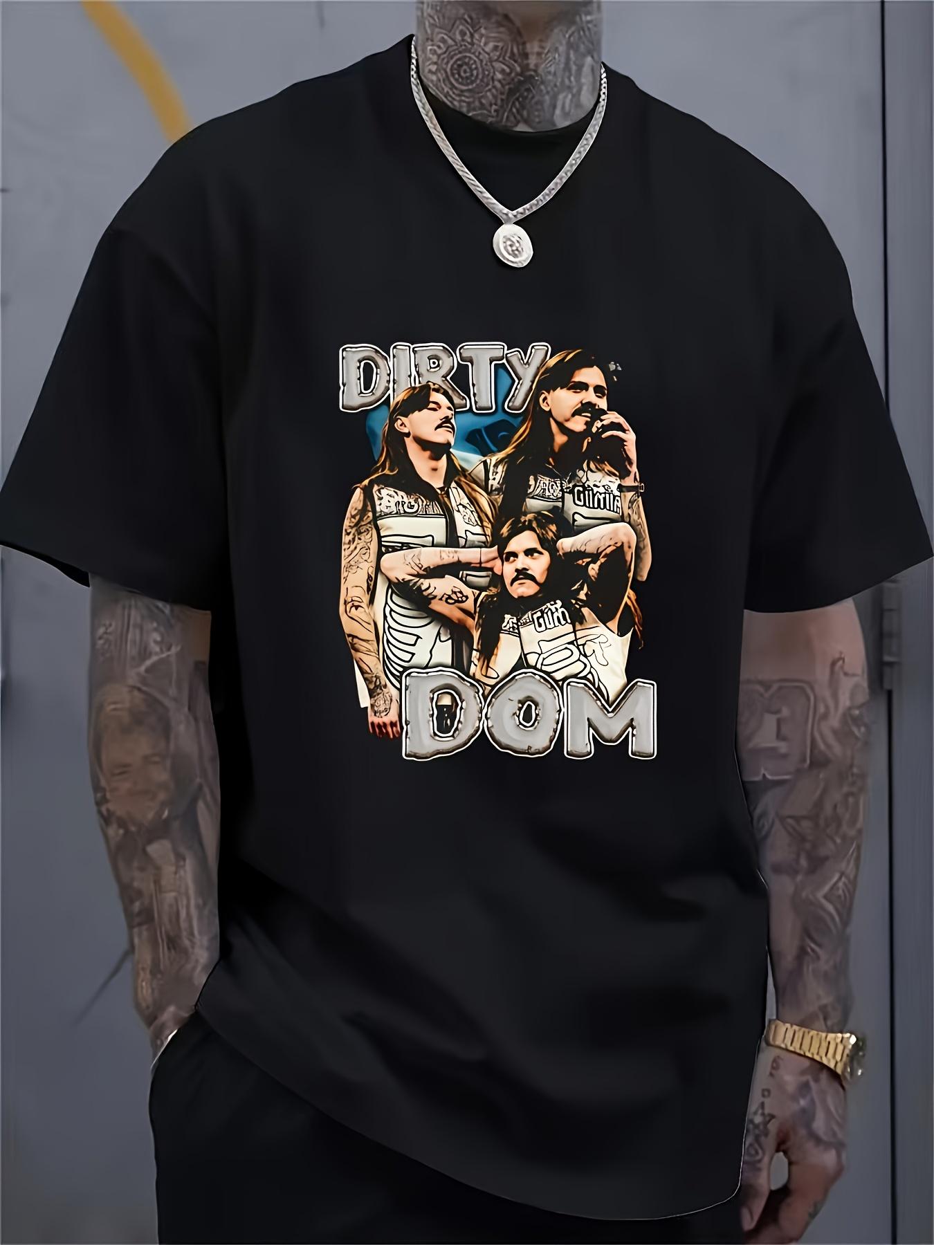 LocalDominik Mysterio Dirty Dom Graphic T-Shirt - Wrestling-Inspired Design Round Neck Short Sleeve Tee S разноцветный