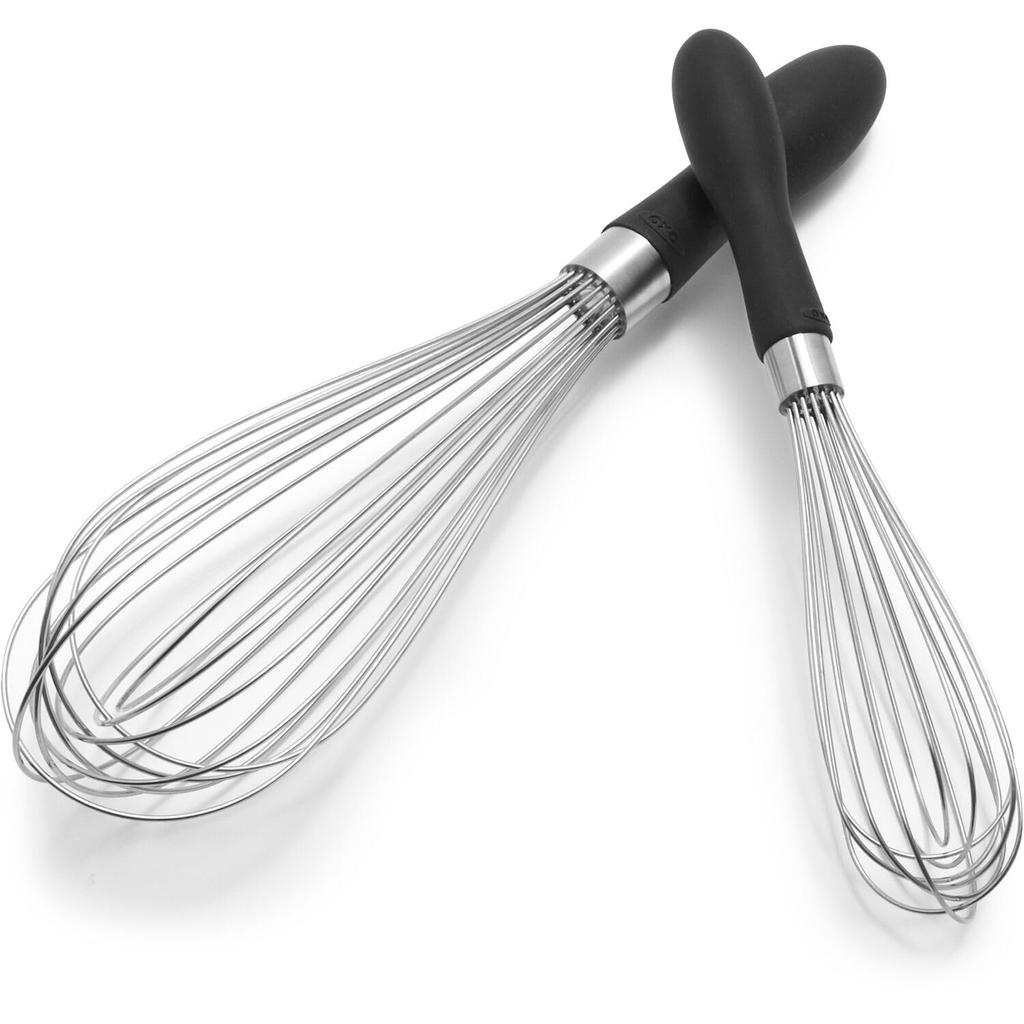 OXO Stainless Steel Whisk ideal for baking and dishwasher (Small) - Easy-to-use grip, dressing, safe.