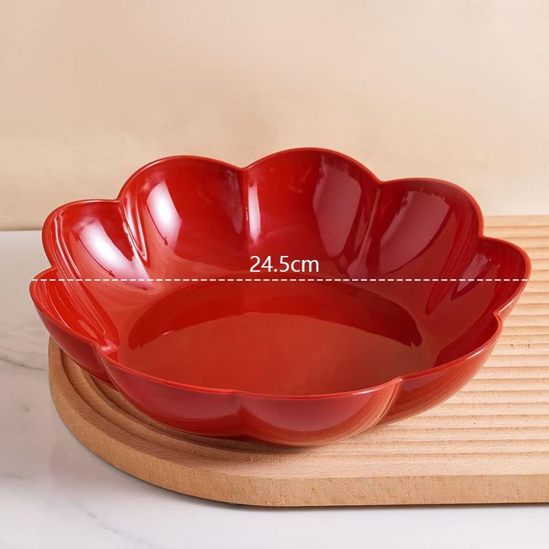 New Year Exquisite Red Fruit and Nut Plate for Home and Weddings