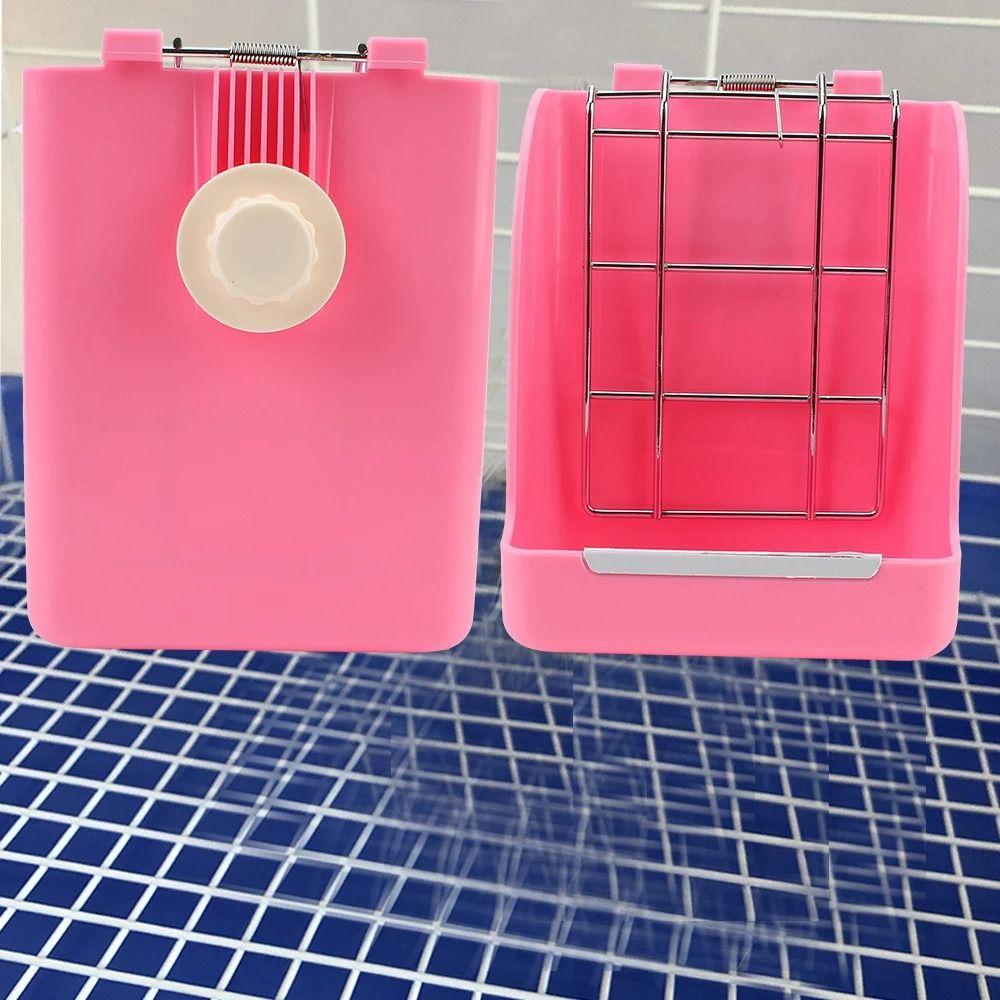 1Pcs Spring Type Rabbit Grass Frame Plastic Pet Food Container  for Herbivore Guinea Pigs Hamsters