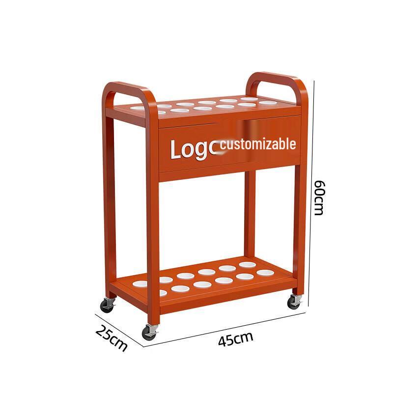 Jundingying 14-Slot Metal Floor Billiard Cue Rack