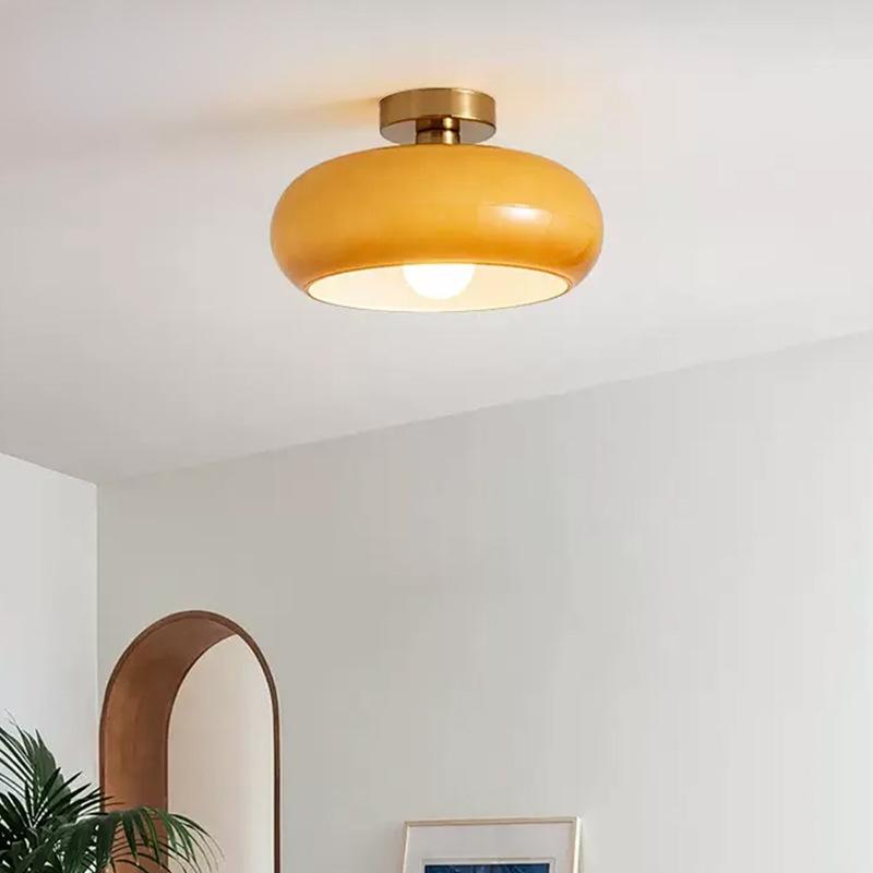 Vintage Glass Ceiling Light G80 Bulb For Living Room Entrance Bedroom Hallway Cloakroom Balcony Indoor Lighting Fixtures