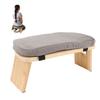Wooden Meditation Bench Ergonomic Detachable Meditation Kneeling Stool Soft Cushion for   with Carry Bag