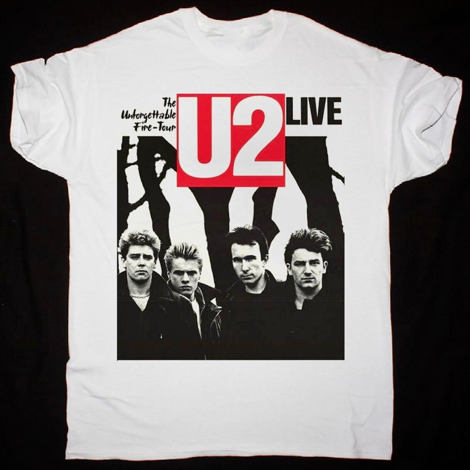 U2 The Unforgettable Fire Tour Cotton White All Size Men Women Shirt AG29 S разноцветный