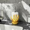 Resin Hand Held Heart Soap Bottle Refillable Empty Shower Gel Press Bottle with Pump Decorative Heart Shaped Soap Dispenser