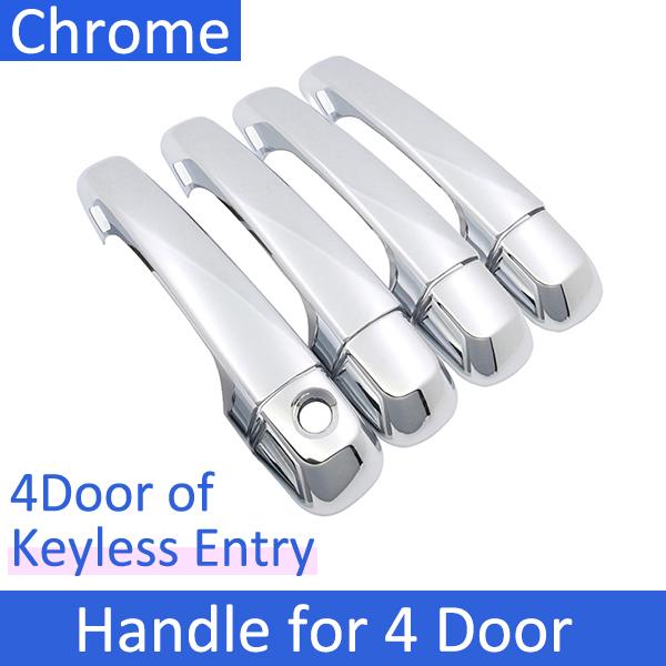 

Для Toyota 4Runner 4 Runner 5-го поколения 2010 ~ 2022 Хромированная умная дверная ручка, аксессуары для украшения автомобиля, защитный чехол 4 Keyless Entry