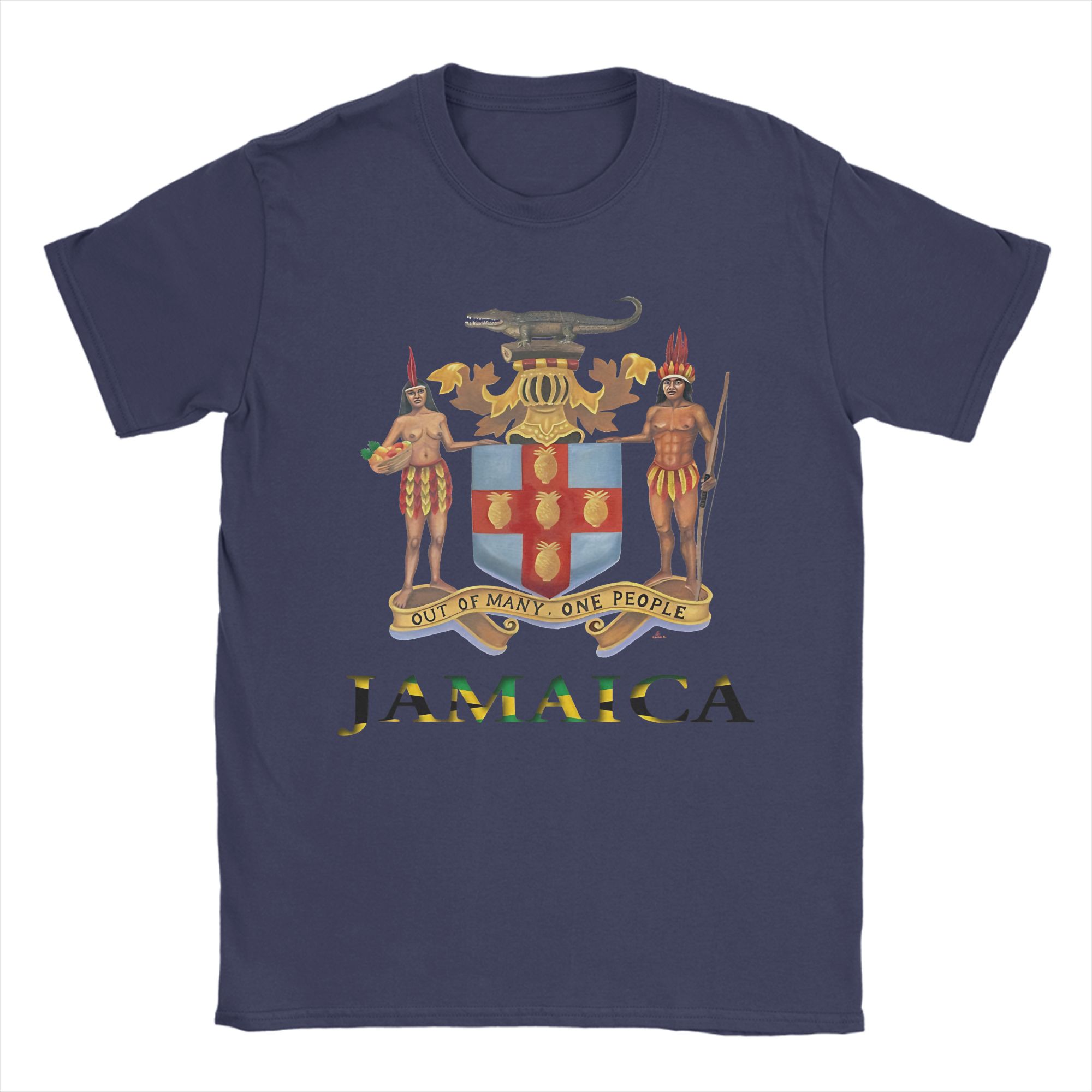 

Jamaica Coat Of Arms T Shirt Unisex Vintage T Shirts Summer Comfortable Harajuku Tee Shirt Wholesale Plus Size Tops 3XL