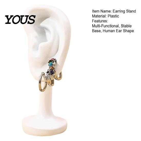Jewelry Organizer Human Ear Earrings Holder, 3D Printed Earring Stand, Shape Stud Display Hanger Stand for Dresser Countertop Showcase