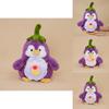 Plush Eggplant Penguin Toy For Kids Girls Gift Soft Stuffed Animal Childrens Decor