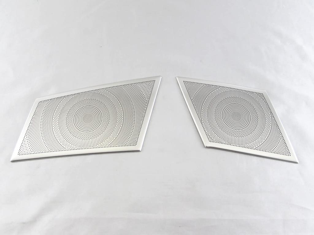 BRIGHTZ Stainless Steel Dashboard Speaker Covers Satin for T33 (2-Piece, Silver) X-Trail SNT33, ST33, NT33, SNT, ST, NT, (SPEAKER-150)