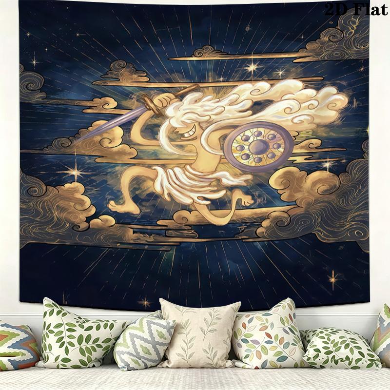 One Piece Monkey D Luffy Wall Tapestry Aesthetic Wall Hanging Printed Fabric Blanket Decorative Tapestries For Bedroom Living Room Home Decor