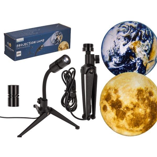 Lampada proiettore terra e luna su treppiede Luce notturna Proiezione Lampada