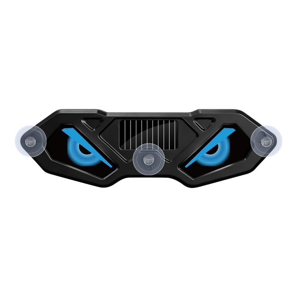 Solar Powered Solar LED Devil Eyes Car Lights Dynamic Display Car Warning Light Windshield Blue A