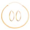 European and American Simple and Fashionable Personality Niche High Sense Cold Wind Collar Earrings Versatile Two-piece Suit Accessories Women