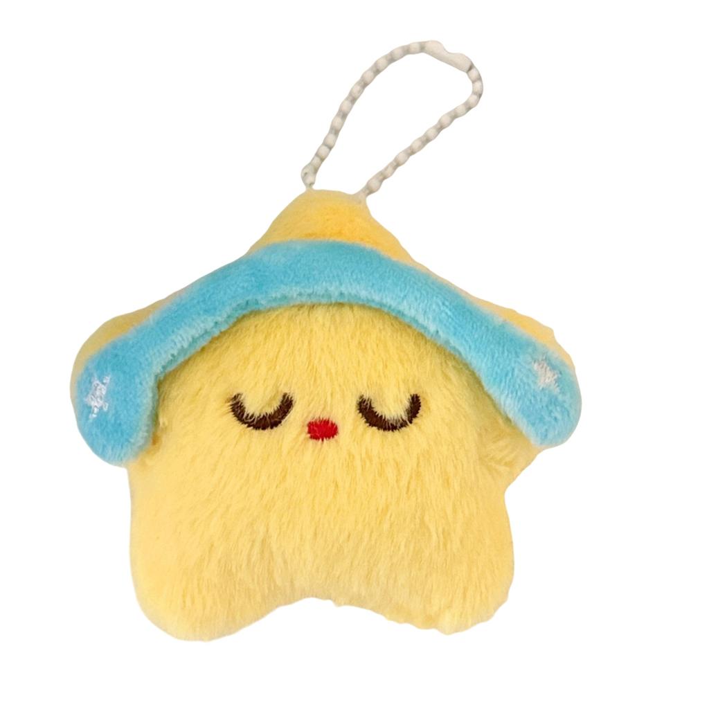 Soft Plush Star Keychain Carabiner Clip For Purse Keys Decoration