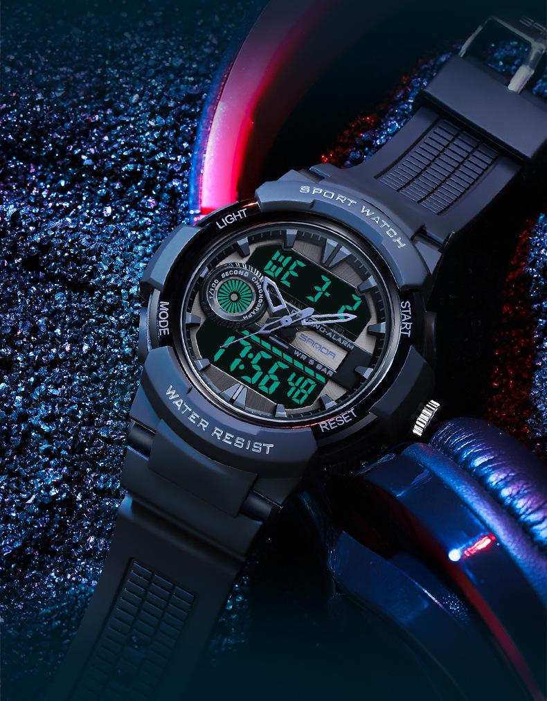 Sanda Luminous Waterproof Men's Sports Wristwatch - Korean Style for Teenagers and Students