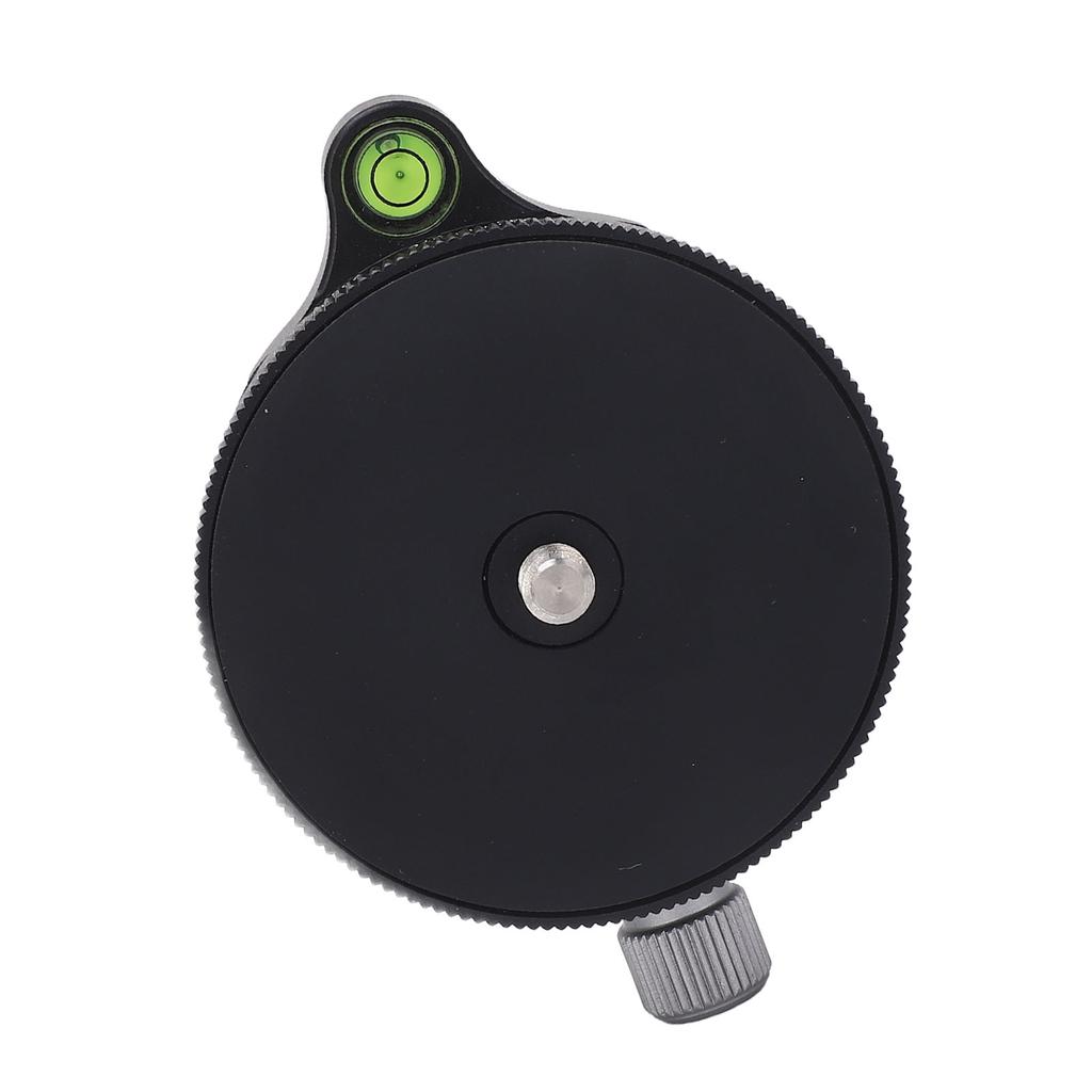 Camera Panoramic Panning Base with Level 60MM Aluminum Alloy CNC Oxidized 14in 38in Thread 360