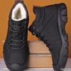Men's Winter Velvet Thick Boots Outdoor High Top Snow Boots Casual Waterproof Shoes New Lace Up Men Cotton Shoes Botas Zapatos