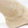 Hot Sale, Women's Fashion Simple Tiny Copper Bead Chain Anklet, Summer Bead Anklet