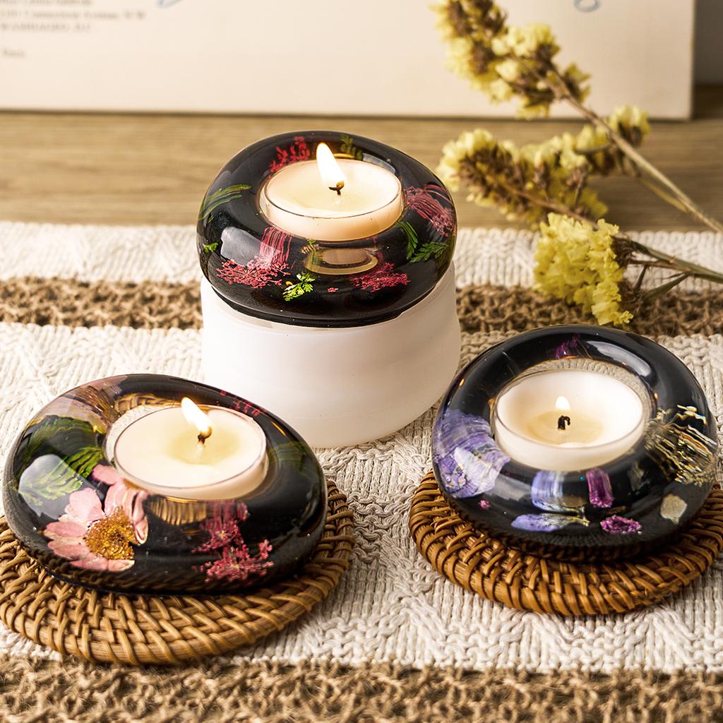Round Bubble Candle Holder Silicone Mold DIY Irregular Tealight Candlestick Ornaments Making Plaster Concrete Resin Craft Molds
