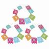 Mexican Fiesta Banners: 3 Sets of Multi-Colored Cutouts, 14x13.8x0.1cm