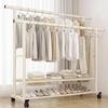 Extra Thick Floor Standing Clothes & Coat Rack for Bedroom, Balcony & Living Room