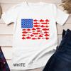 Fish American Flag Fishing 4th of July Men Women Merica USA Unisex T-shirt