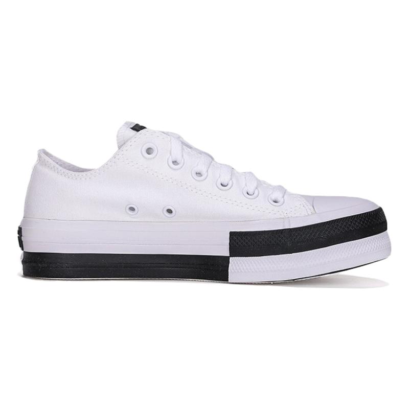 Converse Chuck Taylor All Star Everyday Versatile Non-Slip Abrasion Resistant Low-Top Espadrilles Women's Black & White