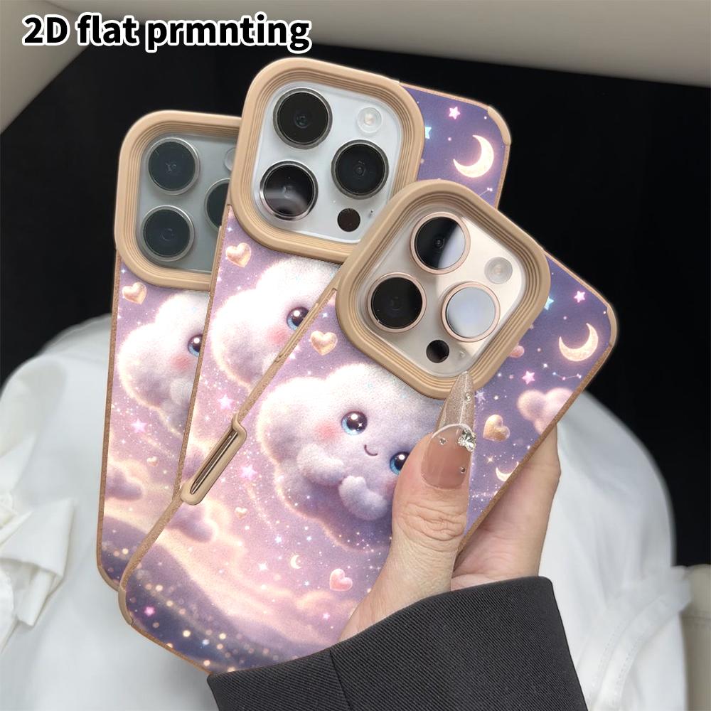 Phone Case: 2D Flat Lambskin Suitable for iPhone 18 17 16 15 14 13 Pro Protective Case, Cloud Baby, Christmas and Halloween Gifts