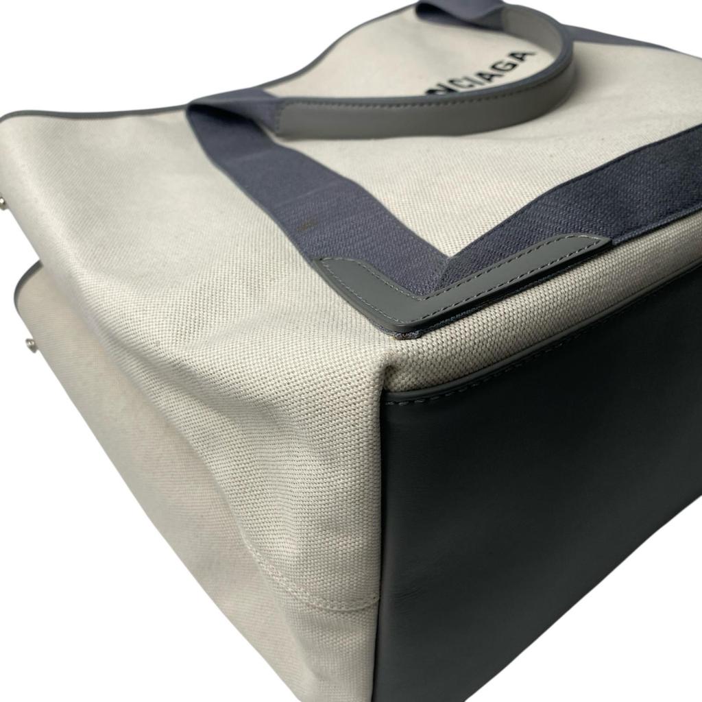 Used BALENCIAGAHandbag gray/Ivory canvas/leather Women