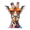 Cartoon Animal Personality Giraffe Head Glass Window Home Beautification Decorative Wall Stickers