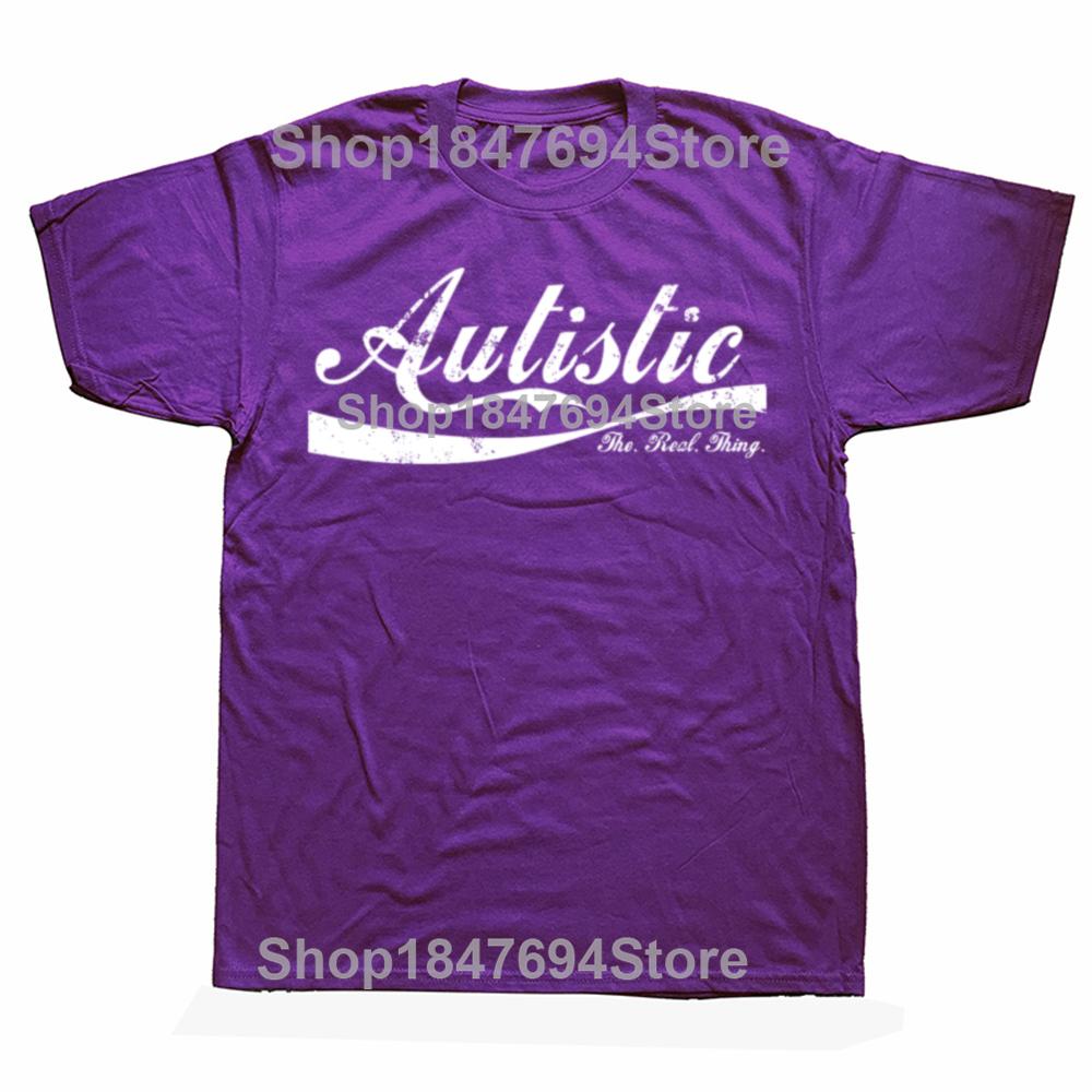 

Funny Autism The Real Thing Classic Graphic Cotton T-shirts Men Women s Fashion Casual Tshirt Loose Oversized Autistic T Shirt XL