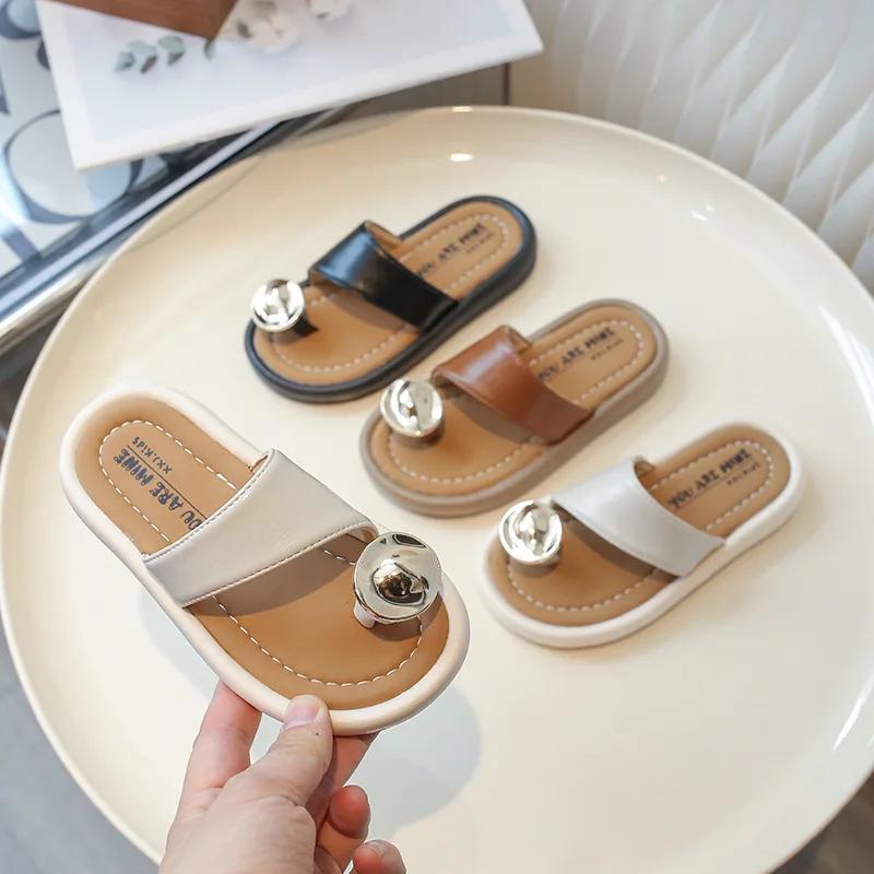 Flip Flop Girls Platform Slippers Summer Outdoor Holiday Beach Shoes Light Weight Slides Kids Shoes Girl Floor Shoes I05095