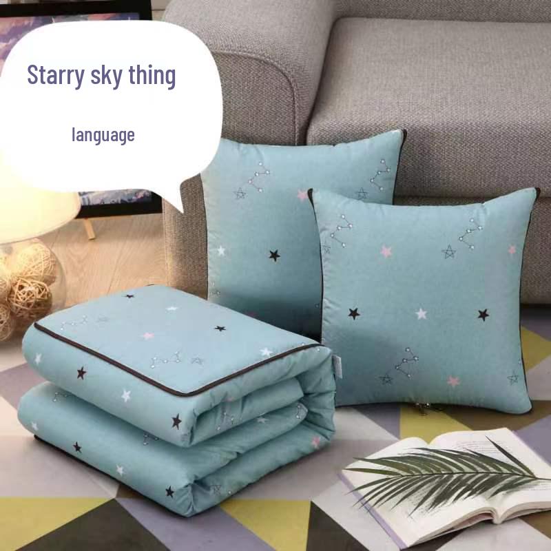 Foldable Multifunctional Nap Cushion: Pillow & Blanket for Car & Office