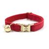 Personalized Soft Pet Choker Custom Name Phone Number Golden Buckles Adjustable Velvet Kitty Neckband Small Dog Identity Jewelry