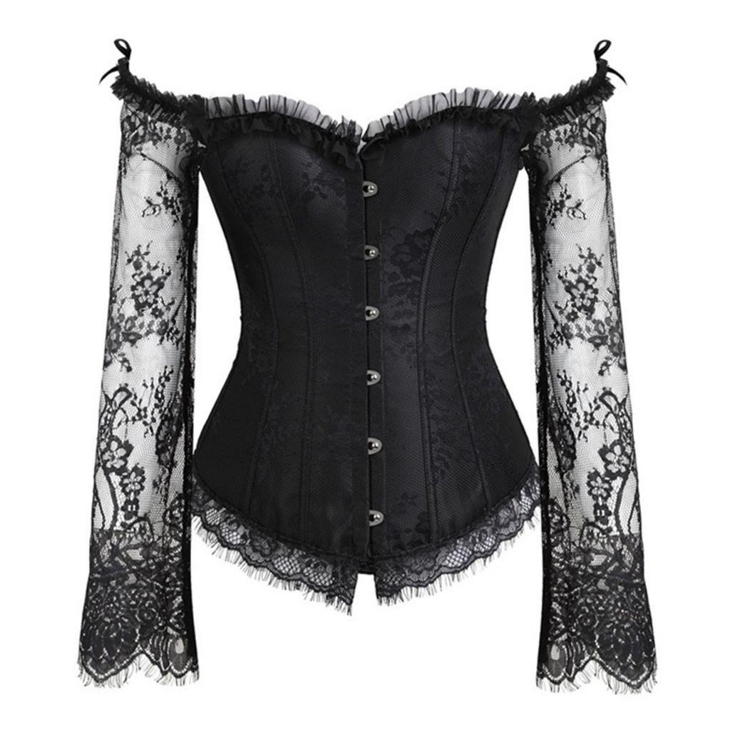Frauen Steampunk Leder Reißverschluss Goth Stahl Vintage Top Steampunk Bustiers Korsetts