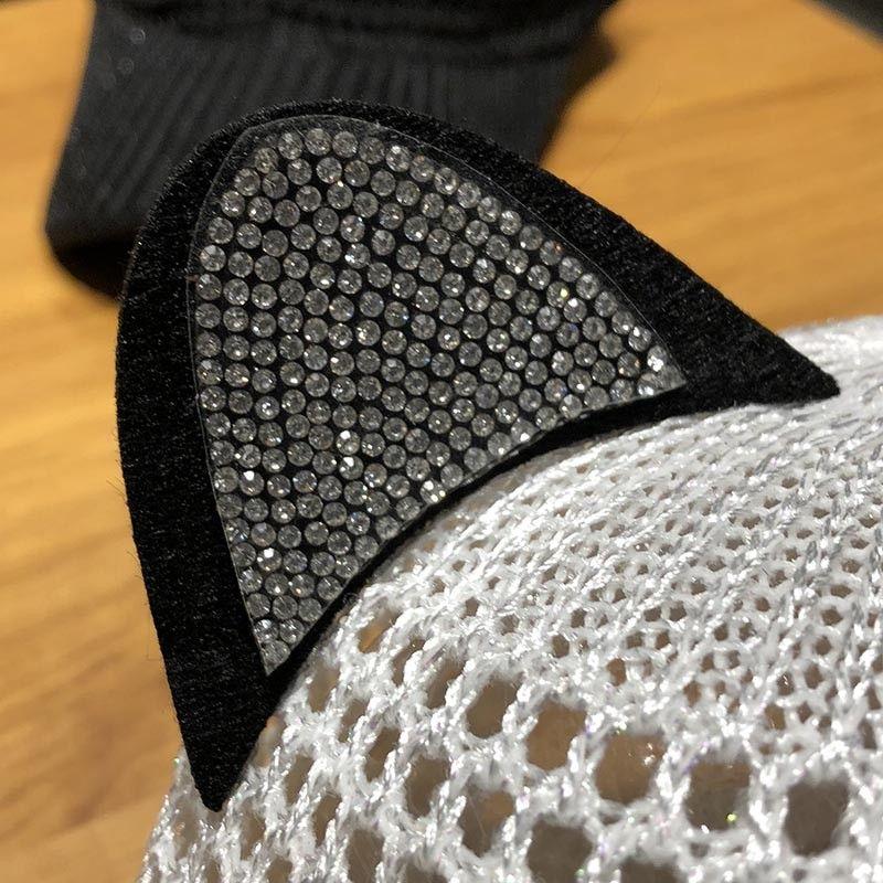 Niedliche Baseballkappe mit Katzenohren für Damen - Verstellbarer Schnappverschluss, atmungsaktive Mesh-Truckerkappe, leichter Sommer-Sonnenhut mit entzückenden Katzenohren
