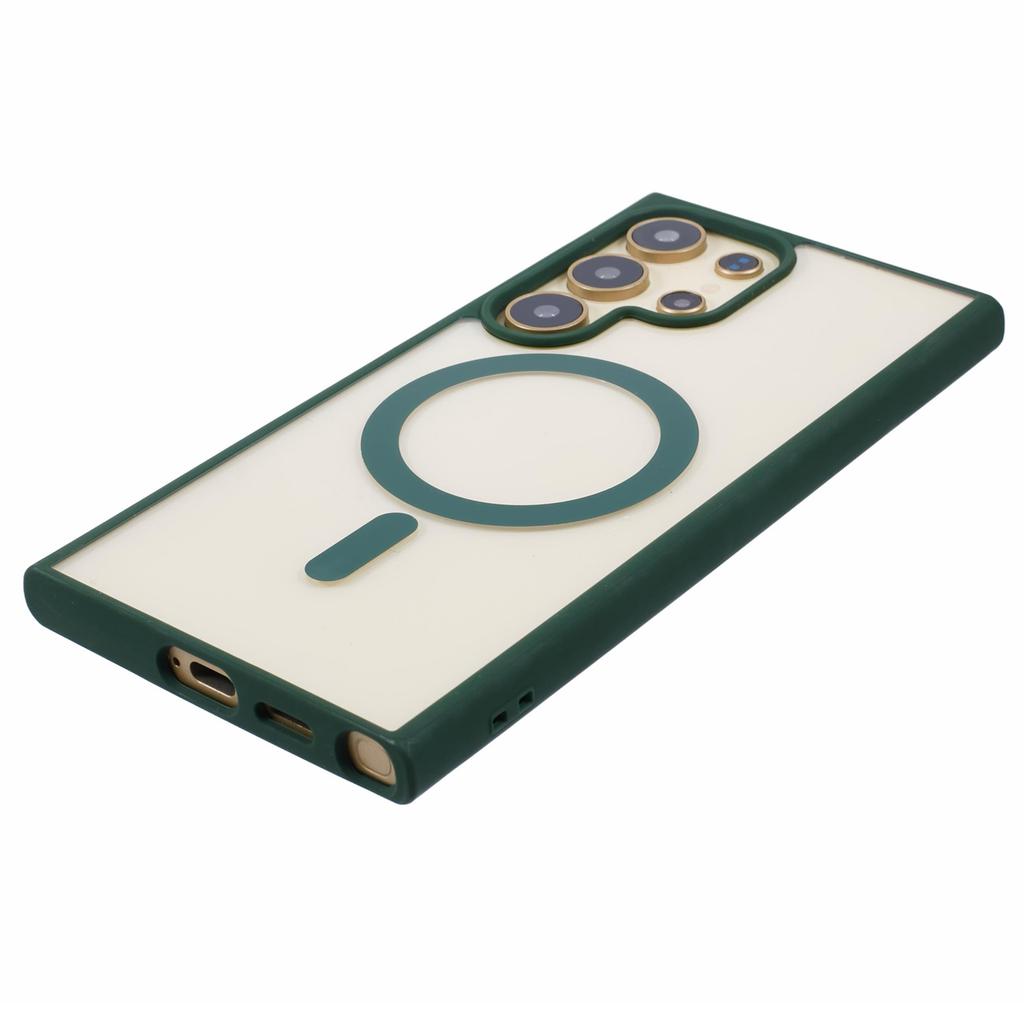 For Samsung Galaxy S23 Ultra Case Magnetic Case Shockproof PC+TPU Clear Phone Cover