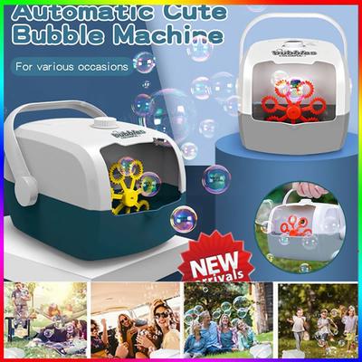 Automatischer Seifenblasenbläser Seifenblasenmaschine Seifenblasenblasen auf Knopfdruck Tragbar Zum Einstecken Wiederaufladbar für Kinder Outdoor Indoor Party Geburtstag Ausflüge