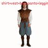 Renaissance Pirate Cosplay Outfit With Velour Material For Theatrical Events
